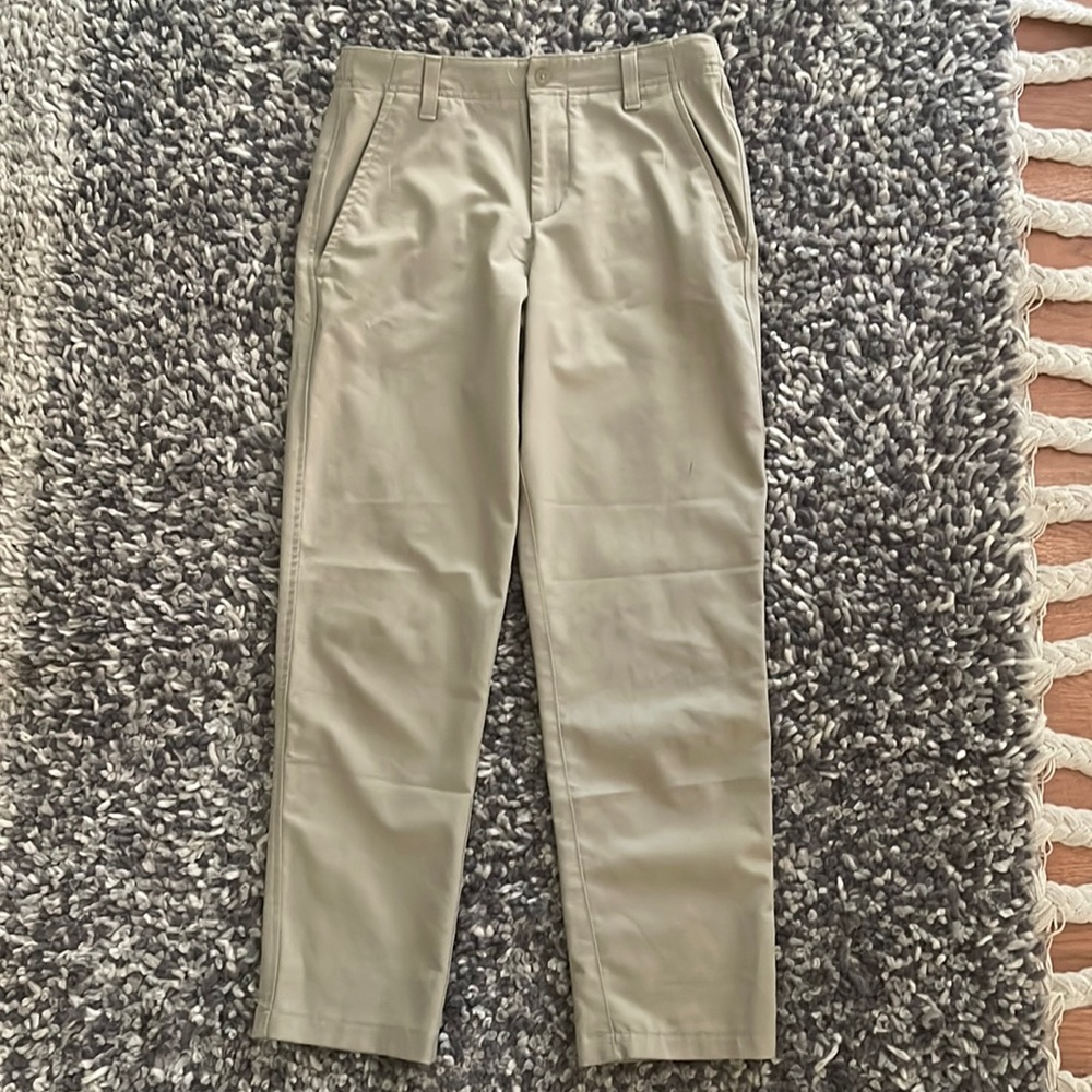 under Armour Boys Khaki Lightweight Pants Size 12